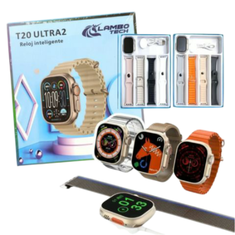 Reloj Smart T20 Últra2 4 Mallas