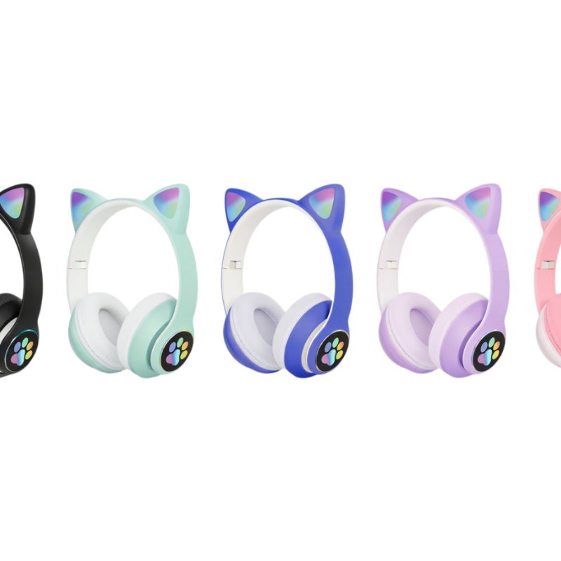 Auriculares Gatito Con Luces