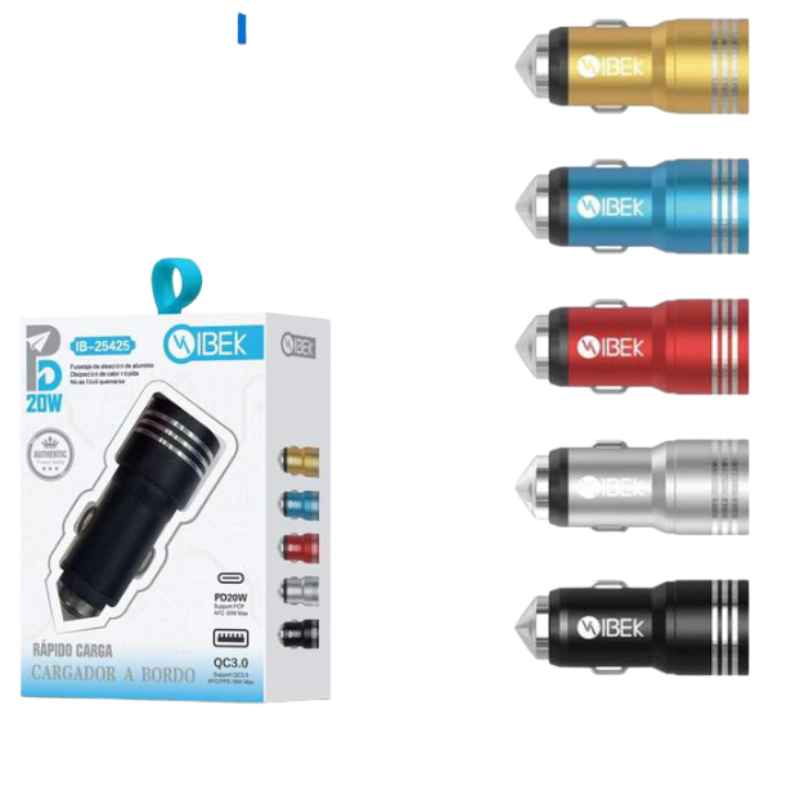 Cargador Para Auto Ibek Ib-25425
