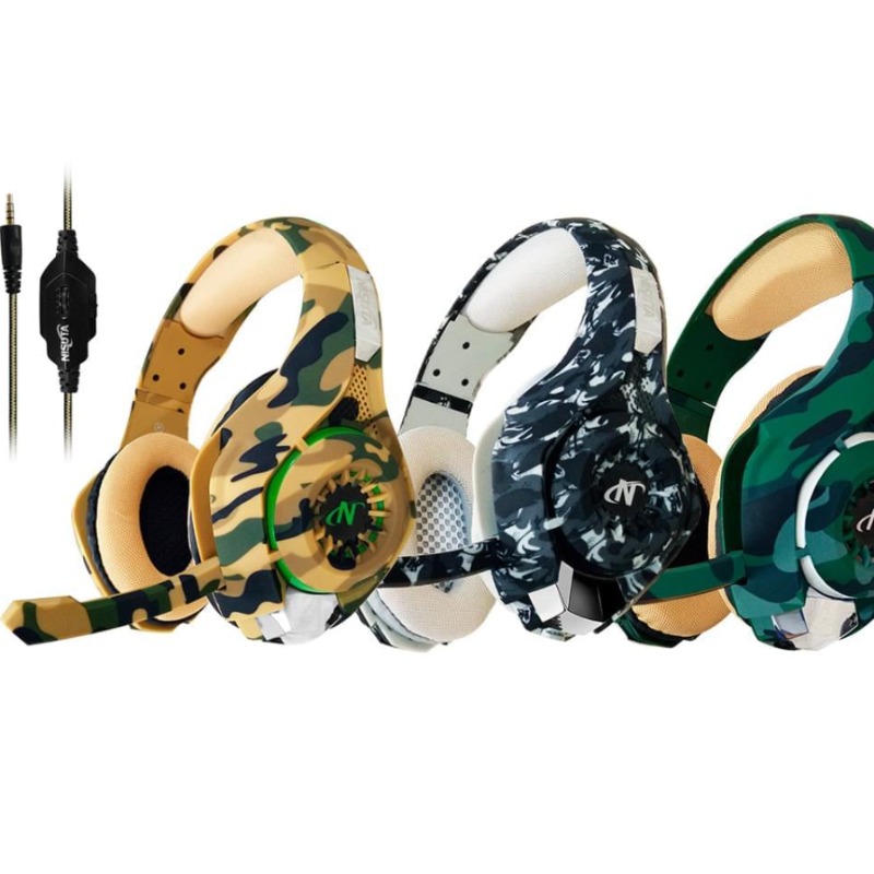 Auricular Gaming Ps4 Camuflado Vincha Con Micrófono Hurricane  Nisuta Nsaug300c