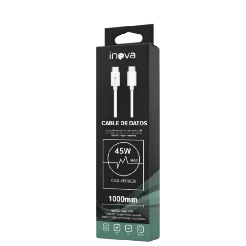 Cable De Datos  Tipo C A Tipo C 45w Cab-4500 Inova